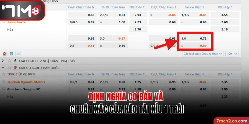 Định nghĩa cơ bản và chuẩn xác của kèo tài xỉu 1 trái